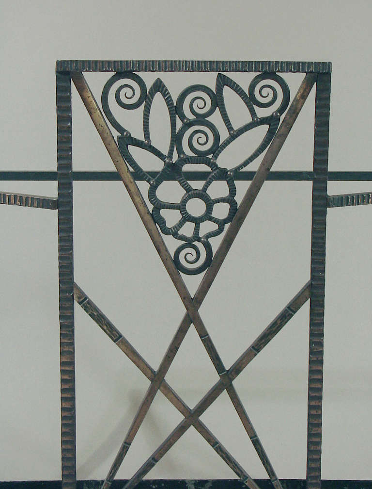 French Art Deco Hand-Wrought Iron Umbrella Stand In Excellent Condition In San Francisco, CA