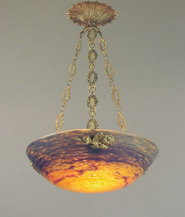 A French Art Nouveau Art Glass Lighting Bowl To Soothe Frayed Nerves