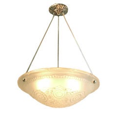 French Art Deco Ceiling Lighting Bowl by Sabino