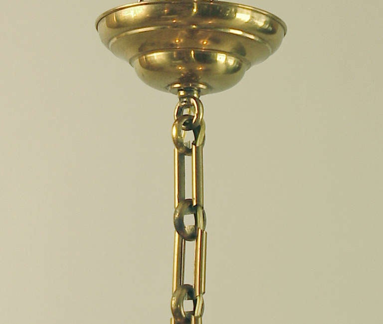 French Art Deco 3-light Brass 