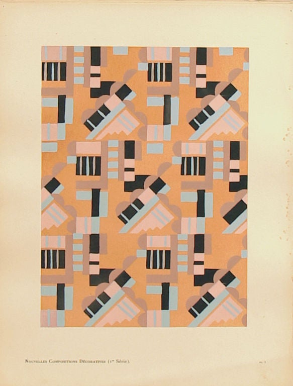 Paper French Art Deco Pochoirs Serge Gladky Nouvelles Compositions For Sale
