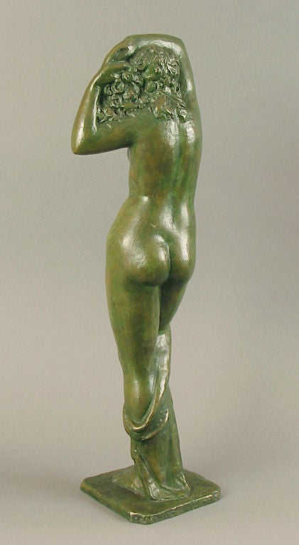 French or Belgian Art Deco Bronze, Nude, signed Martrus For Sale 1