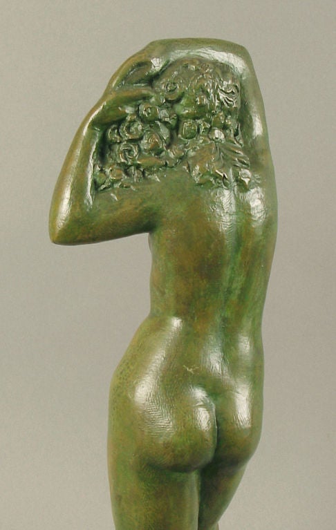 French or Belgian Art Deco Bronze, Nude, signed Martrus For Sale 2