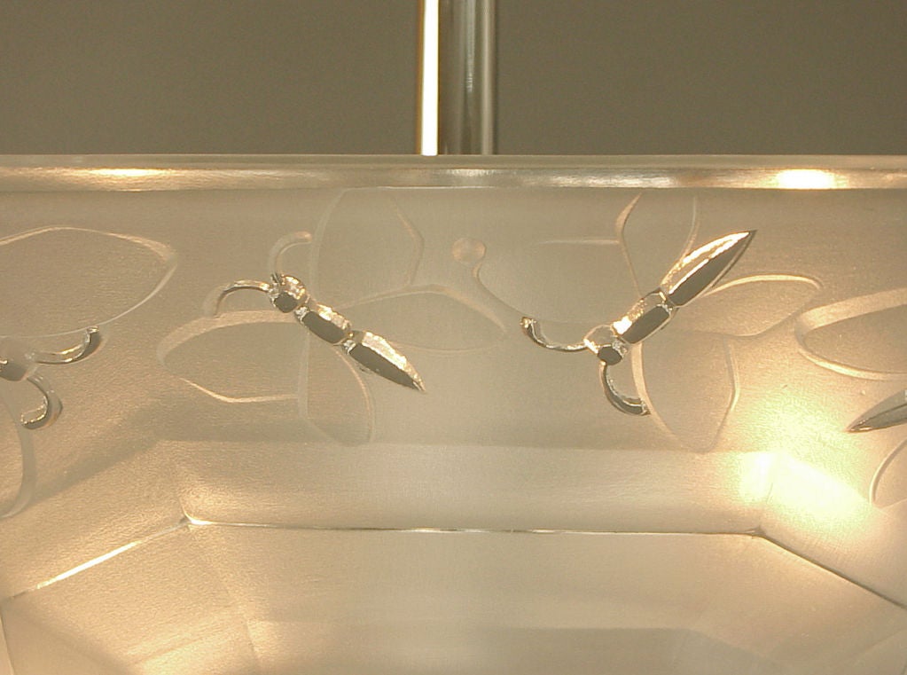 Ceiling Light -  Degue and Georges Leleu, French Art Deco 1