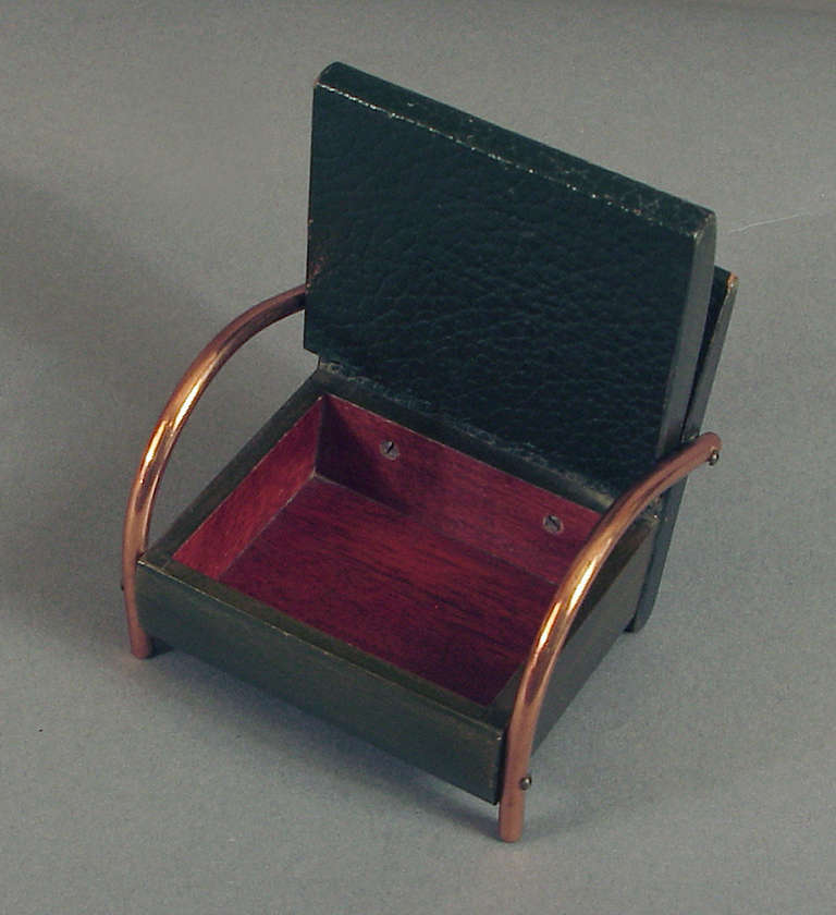 Copper French Art Deco Club or Armchair?  Or... a Jewelry or Cigarette Box!? For Sale