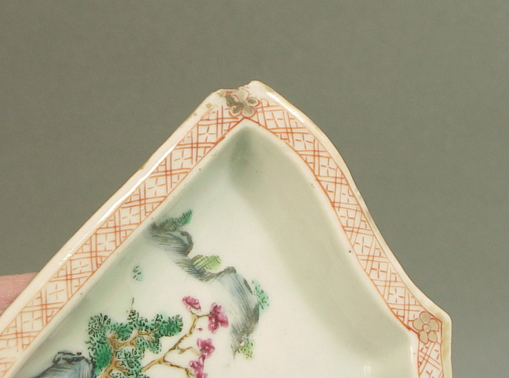 Chinese Porcelain Sweetmeat Set with Jade Handles, Carnelian 1