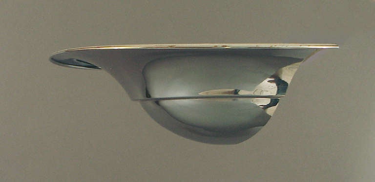 Knock-out Pair of French Art Deco-Modernist Chromed Sconces