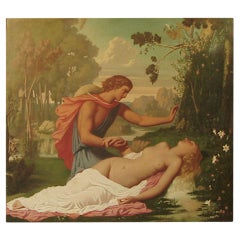 Leopold Burthe's "Alphée et Aréthuse" Neoclassical Oil Painting