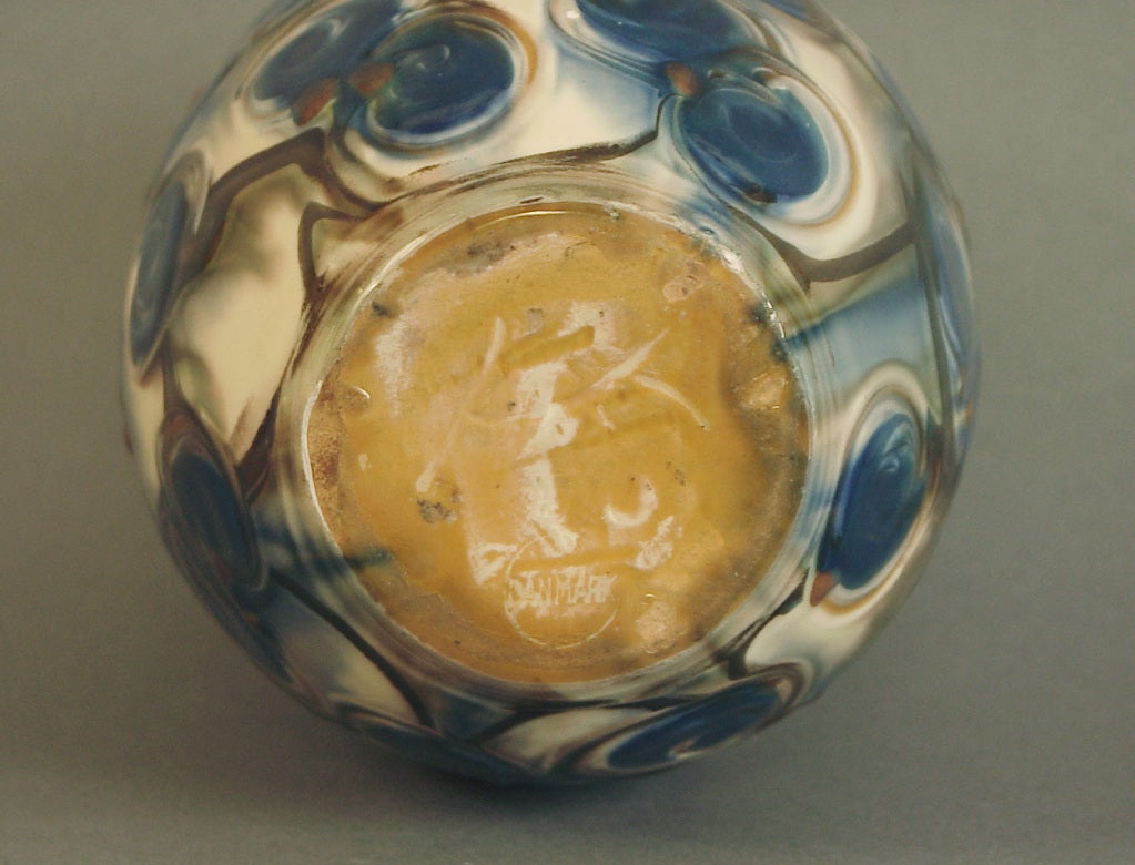 Art Deco Danish Ceramic Vase by Herman Kahler 3