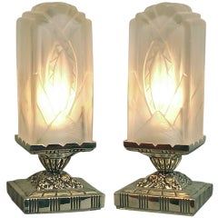 Vintage French Art Deco Table/Vanity Lamps by Hugue (et Moi!)