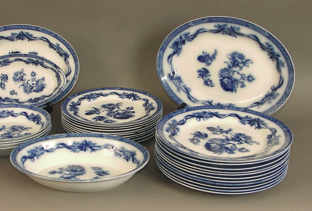 Dinnerware: Art Nouveau Flow Blue China, Johnson Brothers 