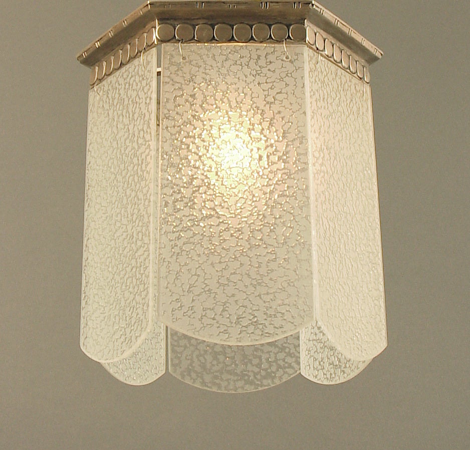 20th Century Special French Art Deco Flush Mount Ceiling Fixture For Sale
