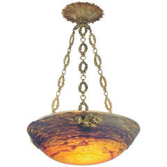 A French Art Nouveau Art Glass Lighting Bowl To Soothe Frayed Nerves