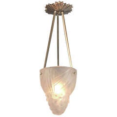 Antique A Rare French Art Deco Petite Hanging Bowl by Degué