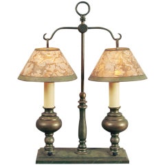 Bradley & Hubbard Table or Desk Lamp with Mica Shades, 1910