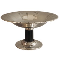 Iconic French Art Deco Silver Plate Compote