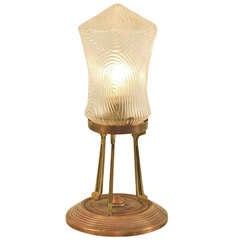 Antique A Deco-era Secessionist Style Table Lamp or Night Light
