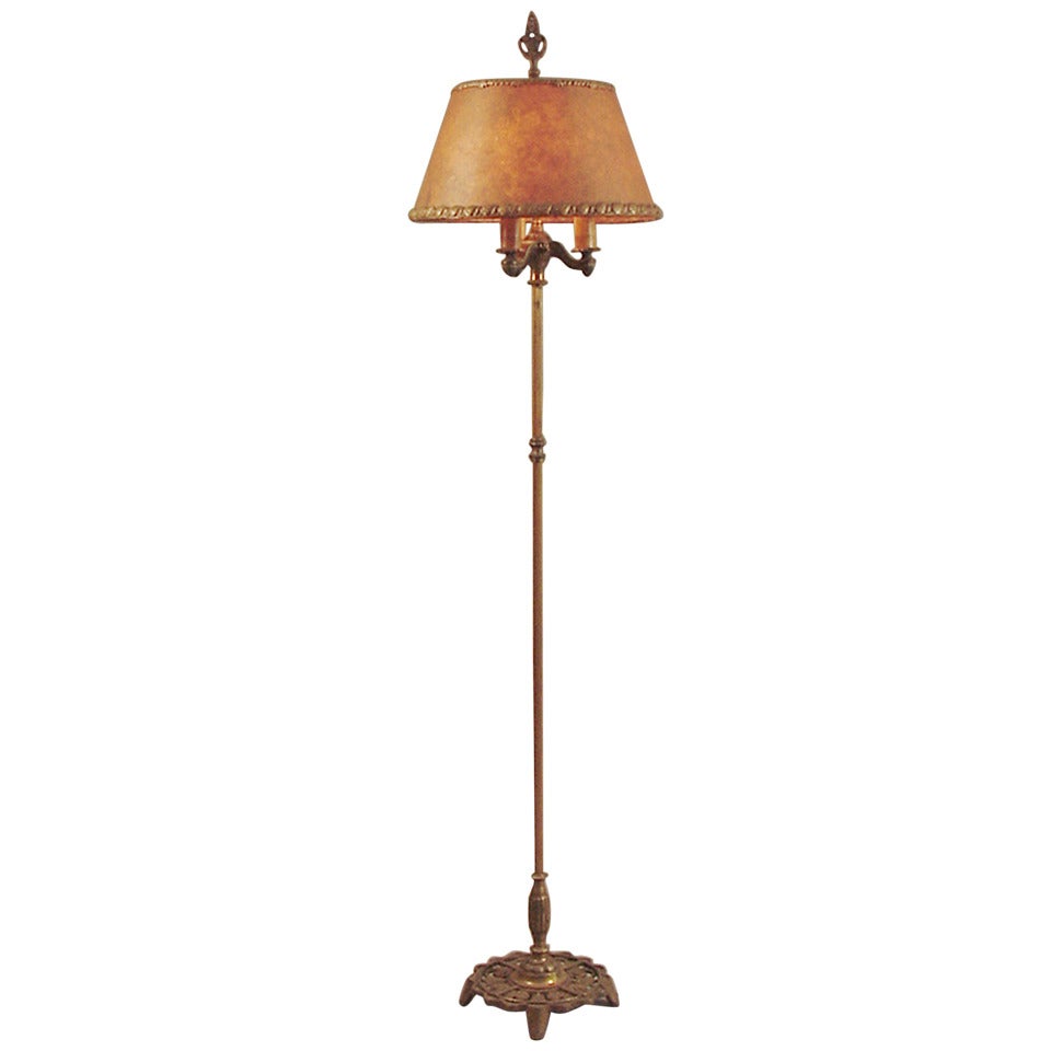 Exceptional Rembrandt 3-light Floor Lamp with Mica Shade