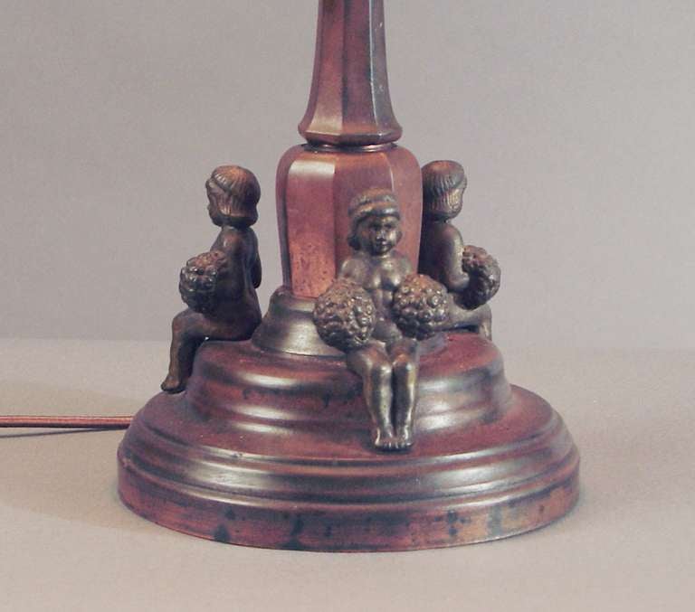 An Austrian Table Lamp with Mica Shade Circa 1910 In Good Condition In San Francisco, CA