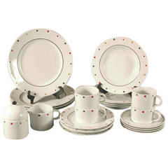 Hip, Cool and Frantic Porcelain Dinnerware for Four by Sasaki, Japan