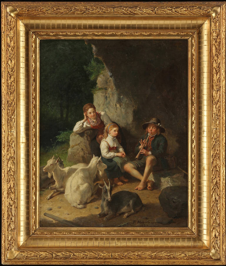 19th Century Romantic Oil Painting by the Swedish Artist Nordenberg
