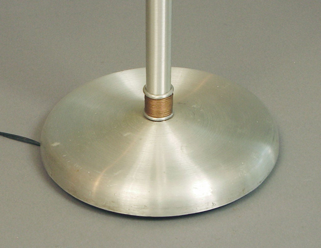 Russell Wright Aluminum Torchiere Floor Lamp -- Art Deco/Modernist In Excellent Condition In San Francisco, CA