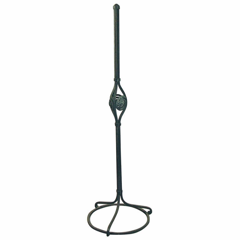 A French Art Deco Floor Lamp Base -- A Chef d
Oeuvre of the Feronnier For Sale