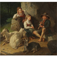 19th Century Romantic Oil Painting by the Swedish Artist Nordenberg