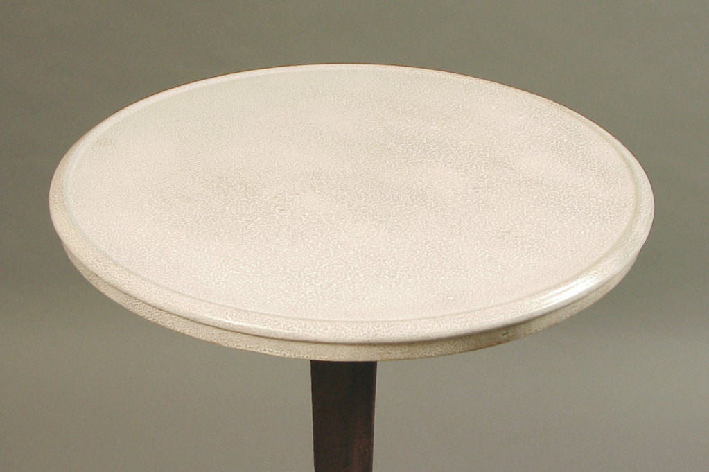 French Art Deco Enameled and Iron Café Table 2