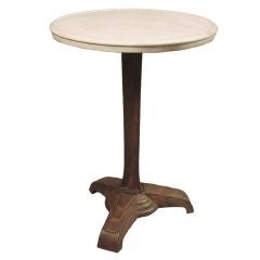 French Art Deco Enameled and Iron Café Table