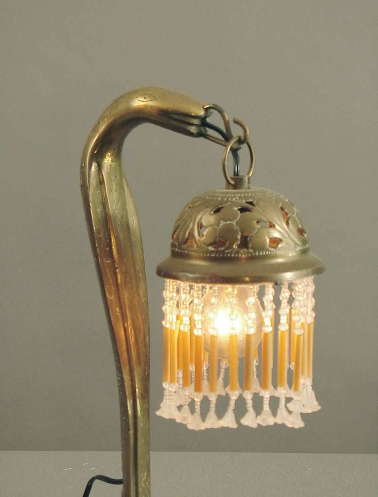 Syrian Art Deco Snake (Cobra) Lamp, Ca. 1920 or Earlier In Excellent Condition In San Francisco, CA