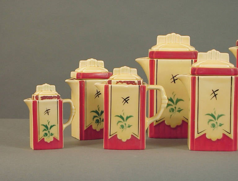 Signature-style Art Deco Czechoslovakian Kitchen Condiments Set For Sale 3