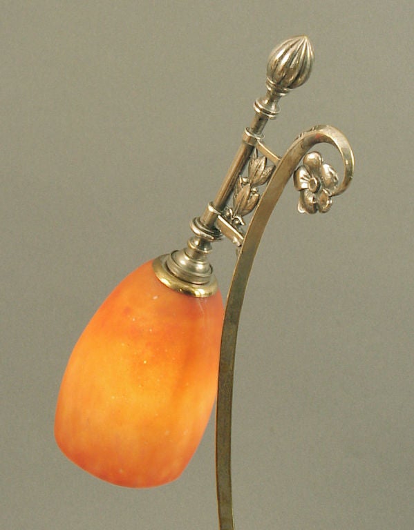 Art Nouveau Desk/Table Lamp with Daum Shade For Sale 1