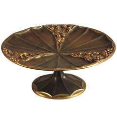 A French Art Nouveau-Deco Era Bronze Compote by LeRoyer