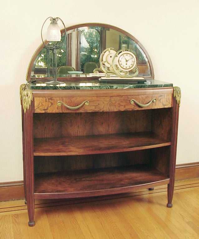 French Art Deco Rosewood/Macassar Dining Set, Maison Bellon In Good Condition For Sale In San Francisco, CA