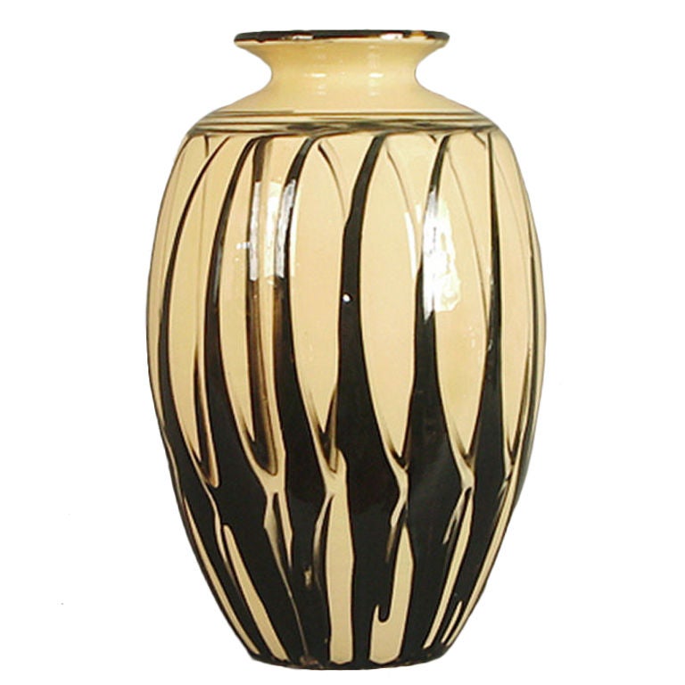 Danish Art Deco Pottery Vase/Lamp Base by Kahler