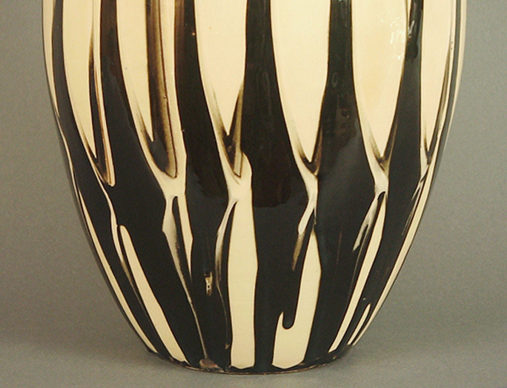 Danish Art Deco Pottery Vase/Lamp Base by Kahler In Excellent Condition In San Francisco, CA