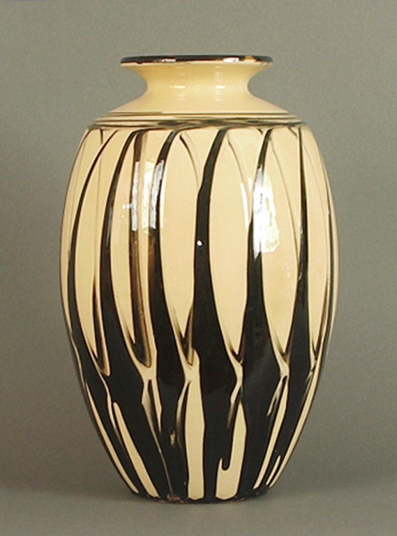 Danish Art Deco Pottery Vase/Lamp Base by Kahler 2