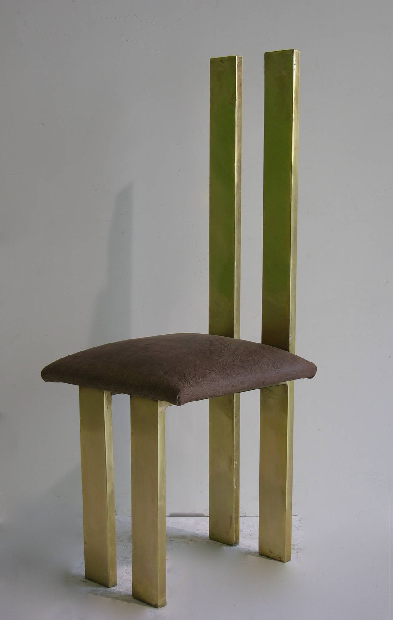 Sandro Petti 1970s Remarkable Italian Minimalist Pair of Sculptural Chairs 3