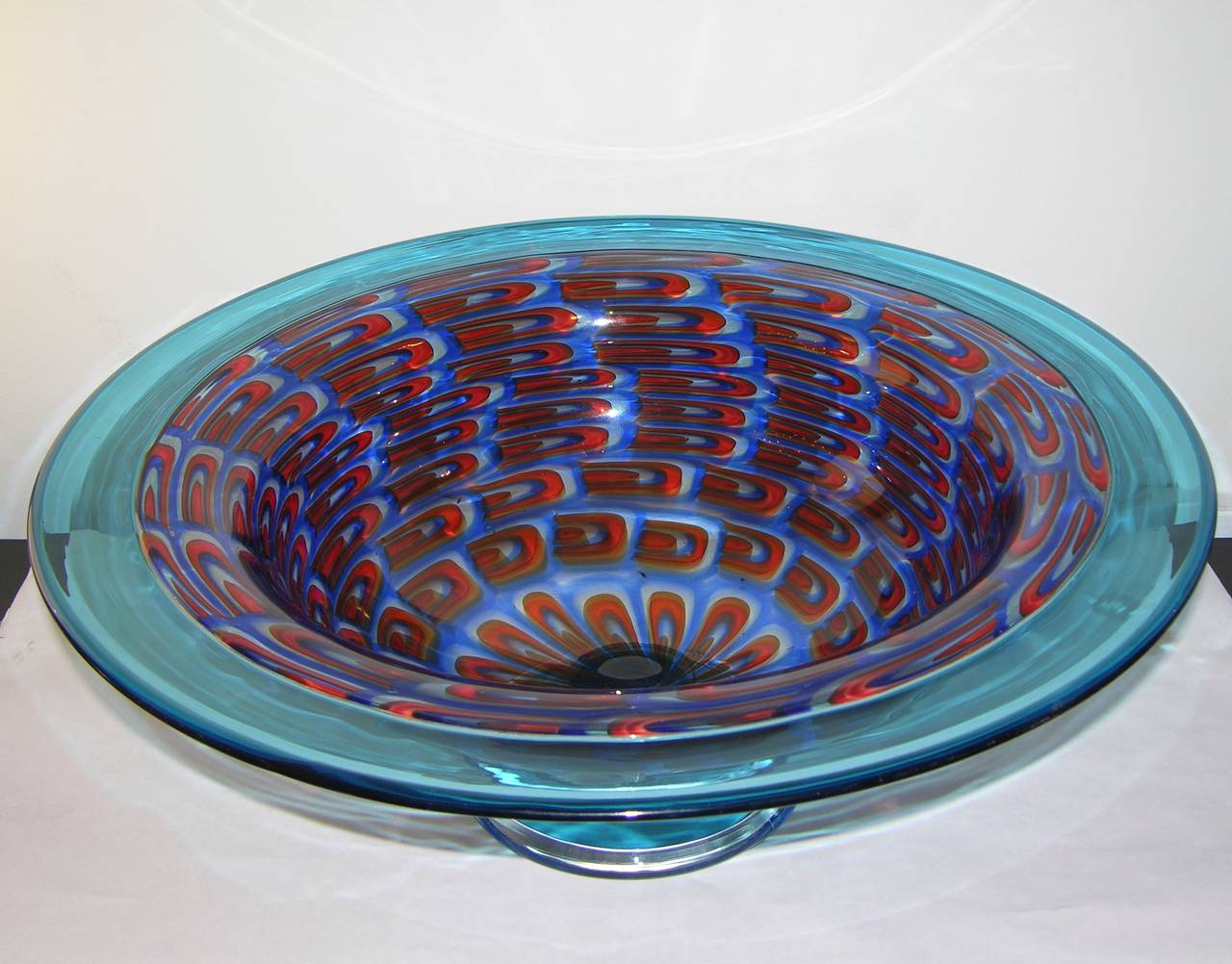 Vistosi 1960 Oversized Center Bowl with Murrine In Excellent Condition In New York, NY