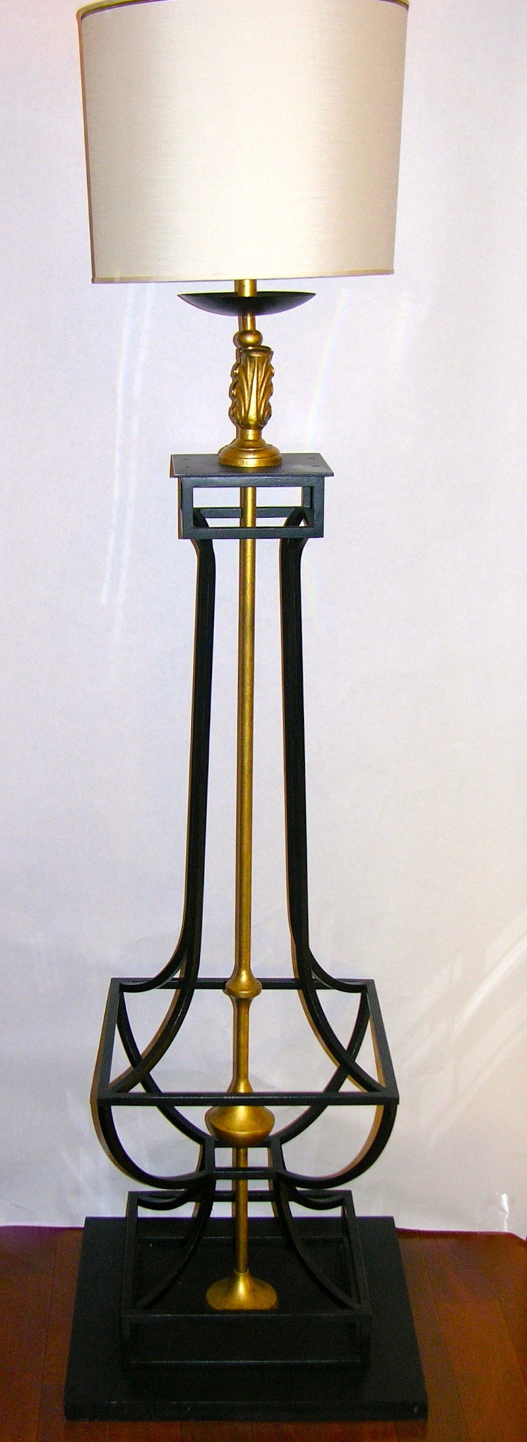 20th Century 20th C. Oversized Pair Of Gilt-Iron Floor Lamps by Jacques Garcia