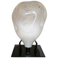 Leucos 1970s Single Edition Glass Lamp Sculpture