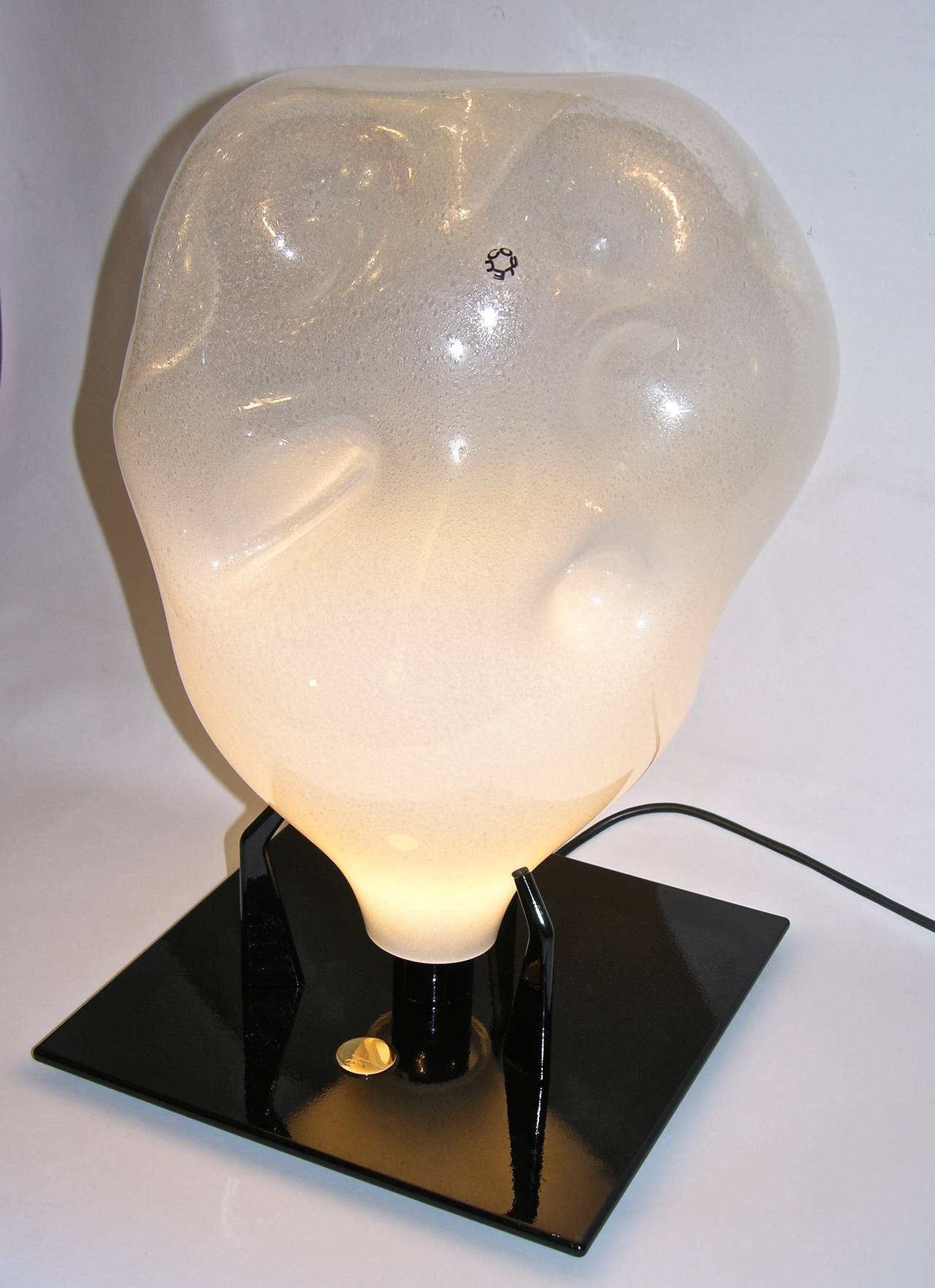 Leucos 1970s Single Edition Glass Lamp Sculpture 2