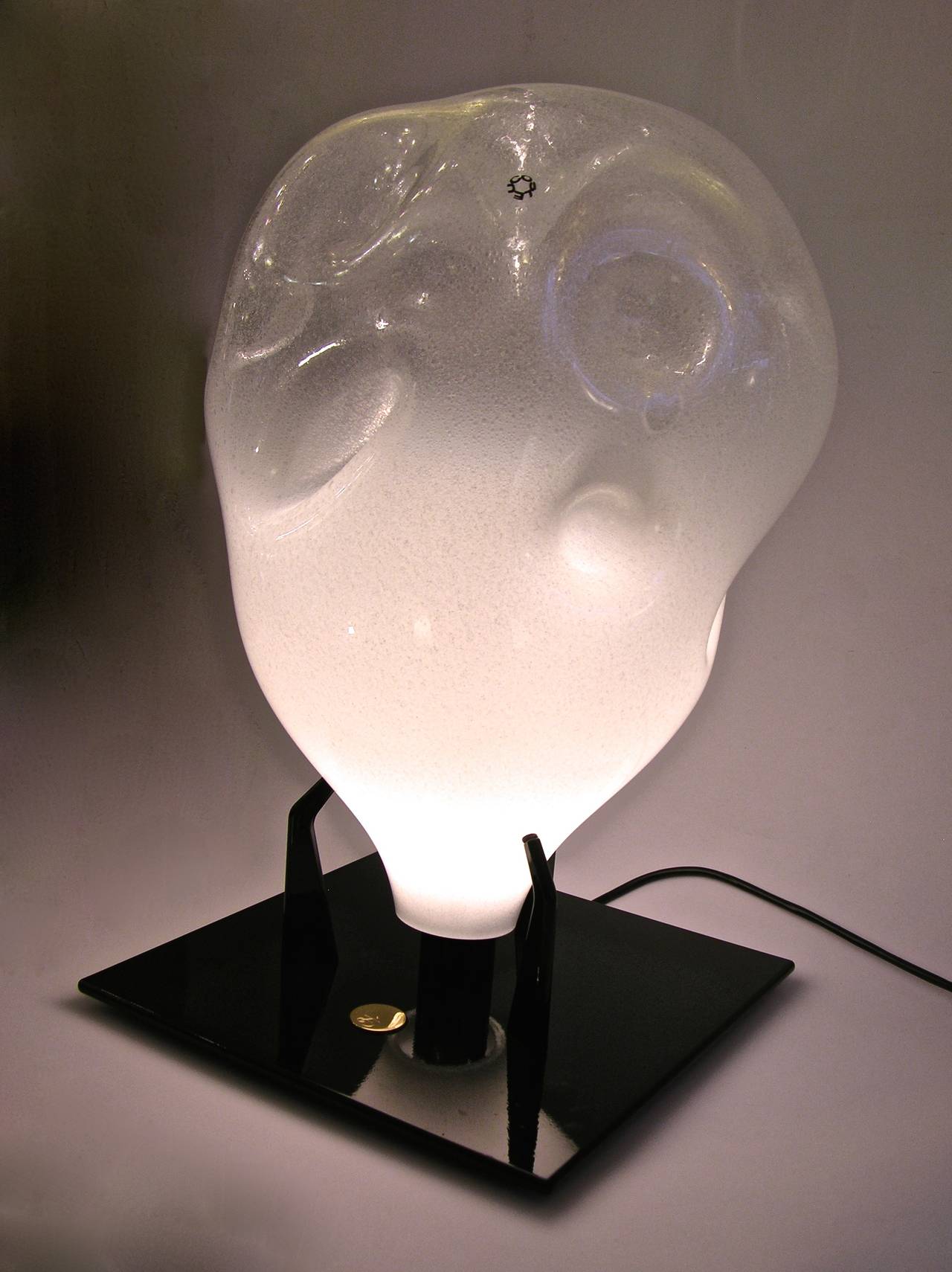 Leucos 1970s Single Edition Glass Lamp Sculpture