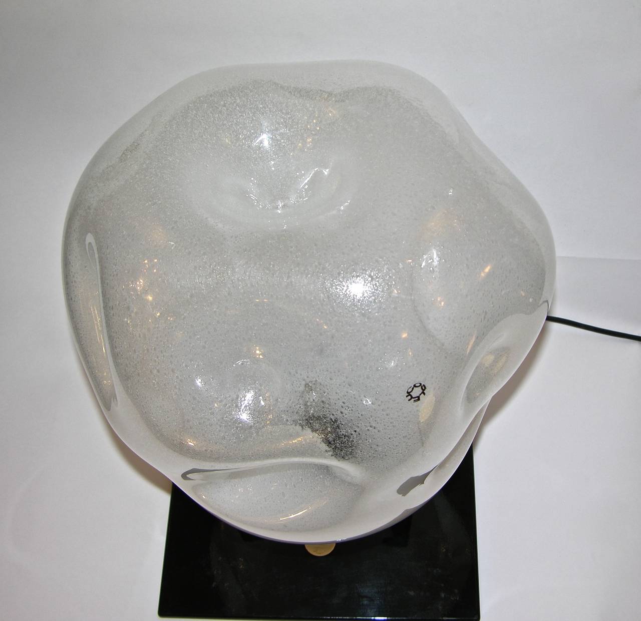 Leucos 1970s Single Edition Glass Lamp Sculpture 3