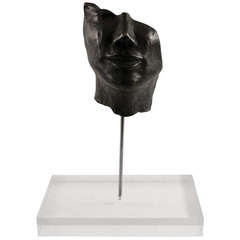 Demi-Face:: Sculpture italienne en bronze