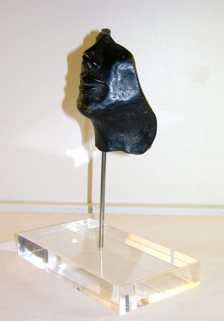 Halbgesicht:: Italienische Bronze-Skulptur im Zustand „Hervorragend“ in New York, NY