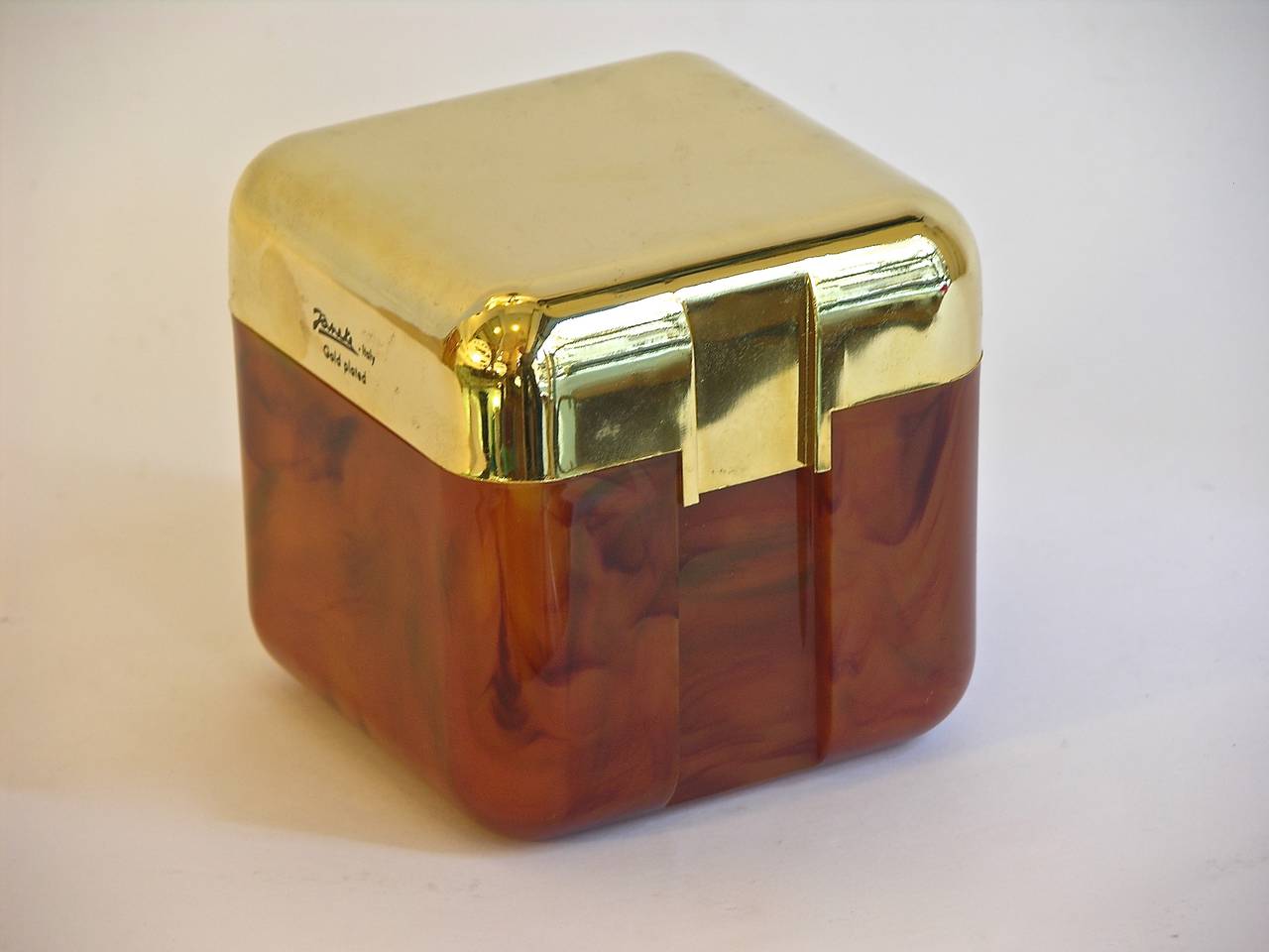 1970s Italian Rare Gold-Plated Five-Piece Bathroom Set Handmade by Janeke In Excellent Condition In New York, NY