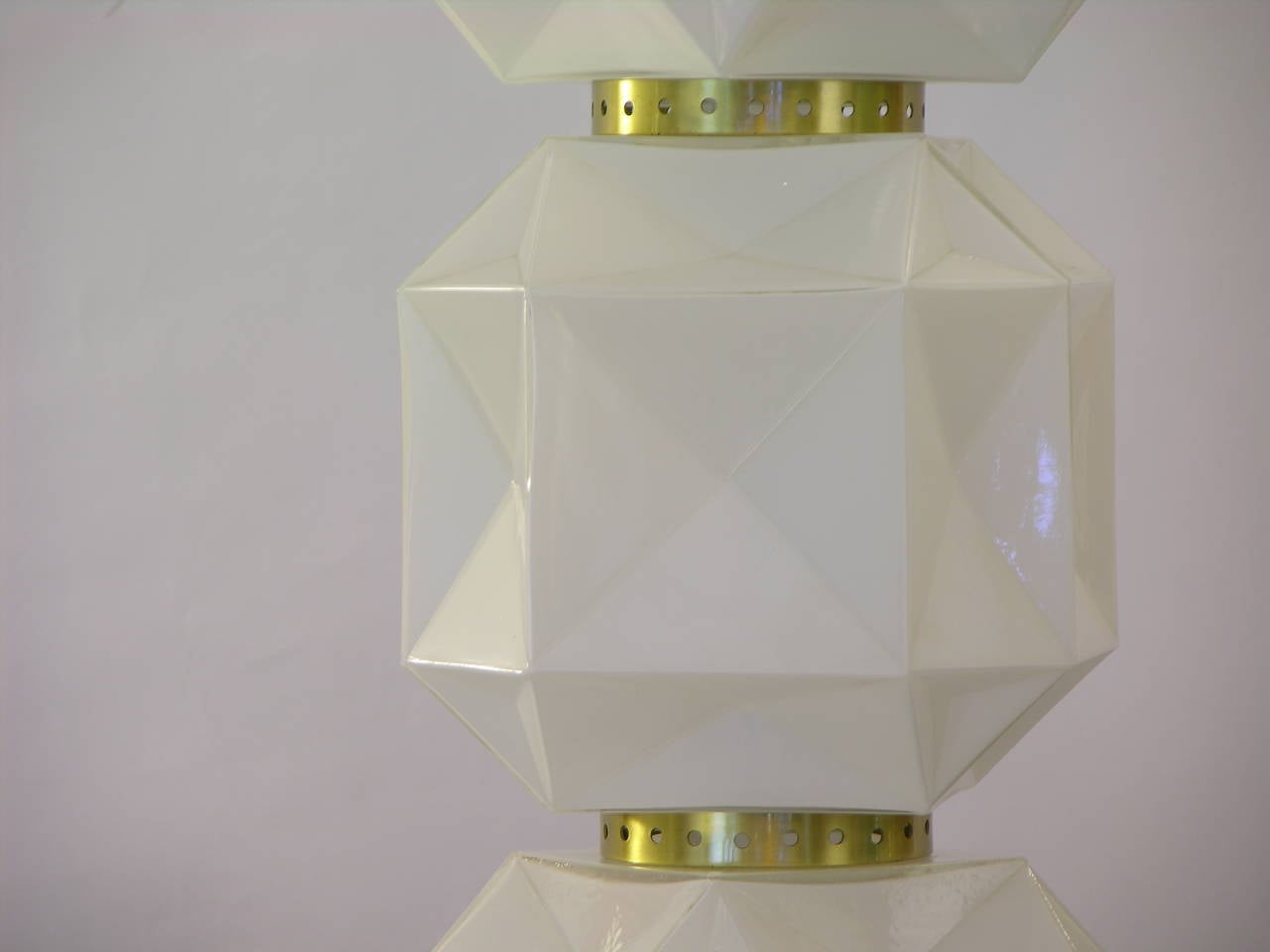 1960 One-of-a-Kind Italian Diamond Glass Floor Lamp 1