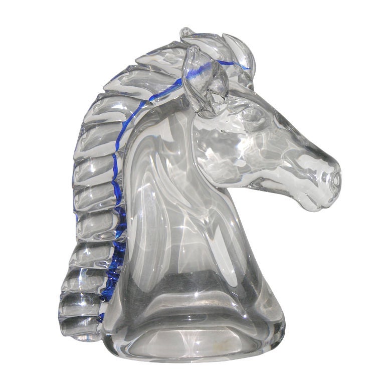 Vintage Italian Sculptural Glass Horse